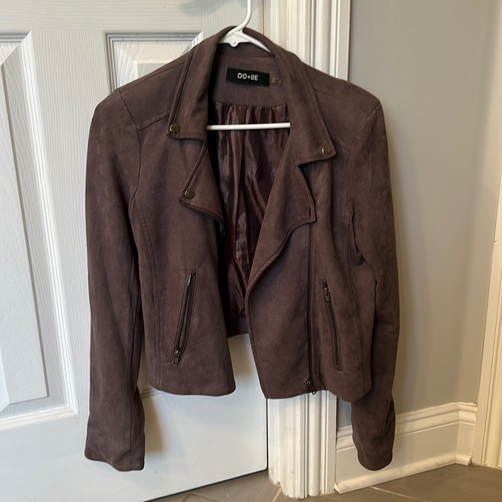 Gray suede like jacket